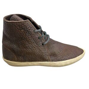 Global Village Traders Handmade Brown Buffalo Hide Hi Top‎ Moccasins